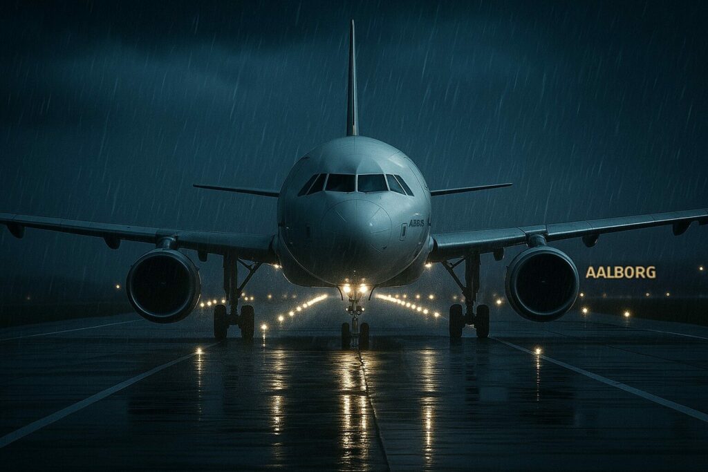 Fly der lander i aalborg ai